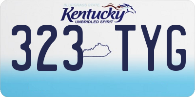 KY license plate 323TYG
