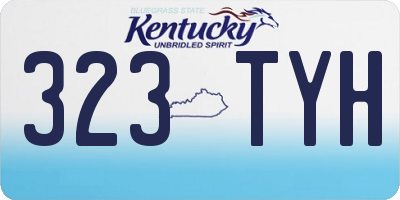 KY license plate 323TYH
