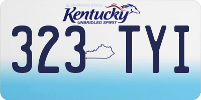 KY license plate 323TYI