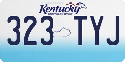 KY license plate 323TYJ