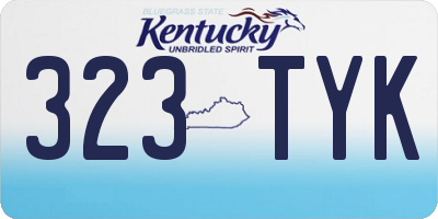 KY license plate 323TYK