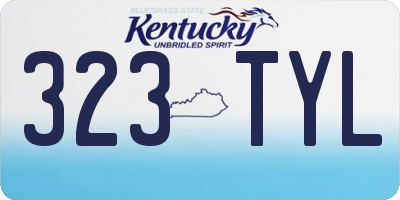 KY license plate 323TYL