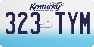 KY license plate 323TYM