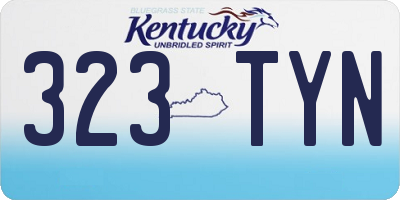 KY license plate 323TYN