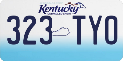 KY license plate 323TYO