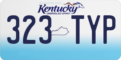 KY license plate 323TYP
