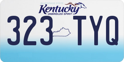 KY license plate 323TYQ