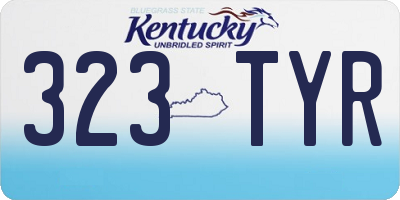 KY license plate 323TYR