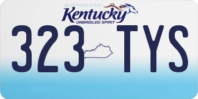 KY license plate 323TYS