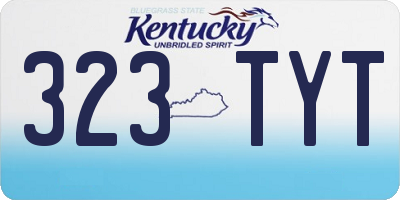KY license plate 323TYT