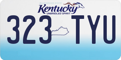 KY license plate 323TYU