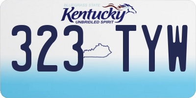 KY license plate 323TYW