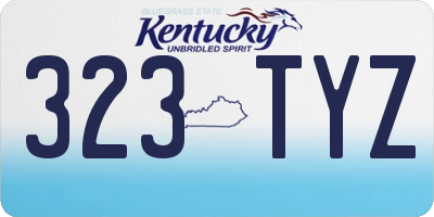 KY license plate 323TYZ