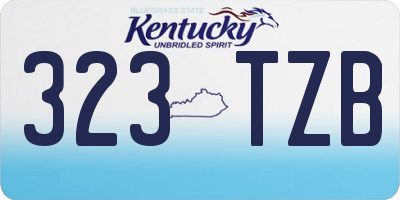 KY license plate 323TZB