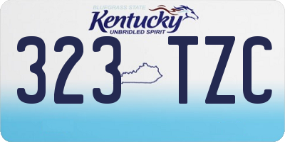 KY license plate 323TZC
