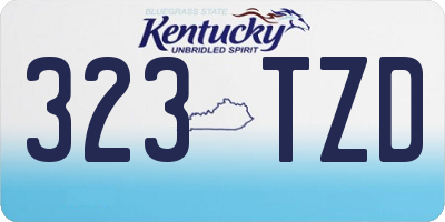 KY license plate 323TZD