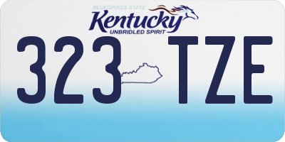KY license plate 323TZE