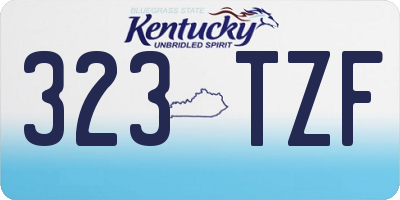 KY license plate 323TZF