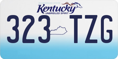 KY license plate 323TZG