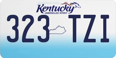 KY license plate 323TZI