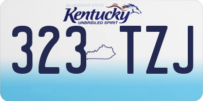 KY license plate 323TZJ