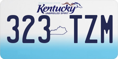 KY license plate 323TZM