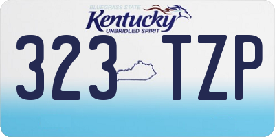 KY license plate 323TZP