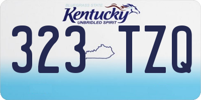 KY license plate 323TZQ
