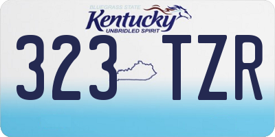 KY license plate 323TZR