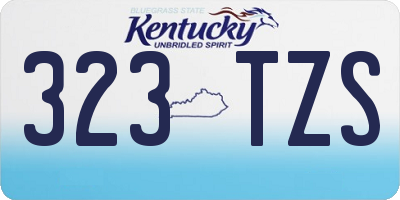 KY license plate 323TZS