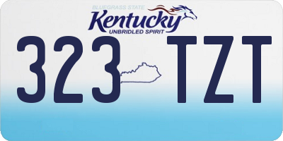 KY license plate 323TZT