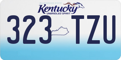 KY license plate 323TZU