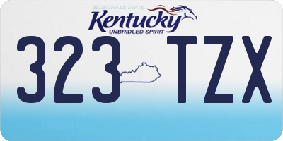 KY license plate 323TZX