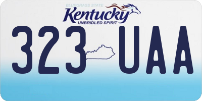 KY license plate 323UAA