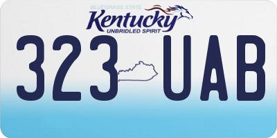 KY license plate 323UAB