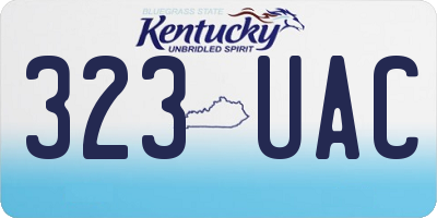 KY license plate 323UAC
