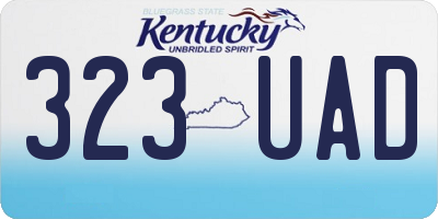 KY license plate 323UAD