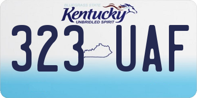 KY license plate 323UAF