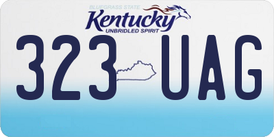 KY license plate 323UAG