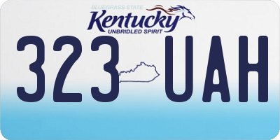 KY license plate 323UAH