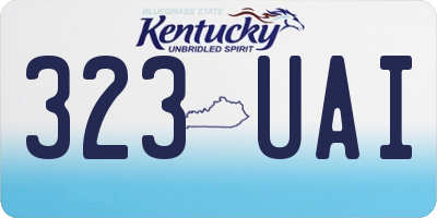 KY license plate 323UAI