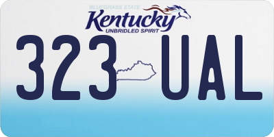 KY license plate 323UAL