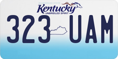 KY license plate 323UAM