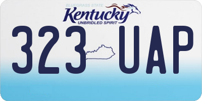 KY license plate 323UAP