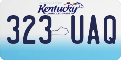 KY license plate 323UAQ