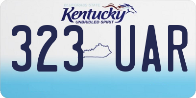 KY license plate 323UAR