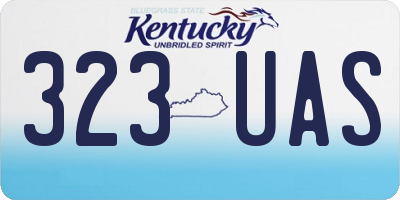 KY license plate 323UAS
