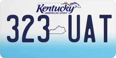 KY license plate 323UAT