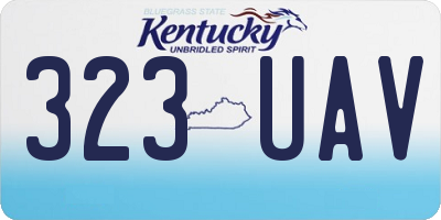 KY license plate 323UAV