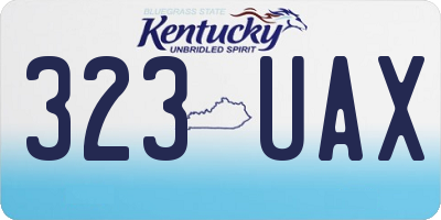 KY license plate 323UAX